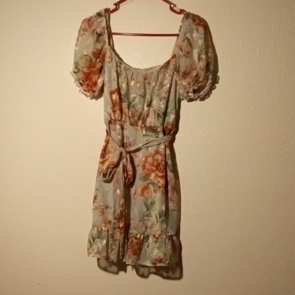 Floral Puff Sleeve Dress